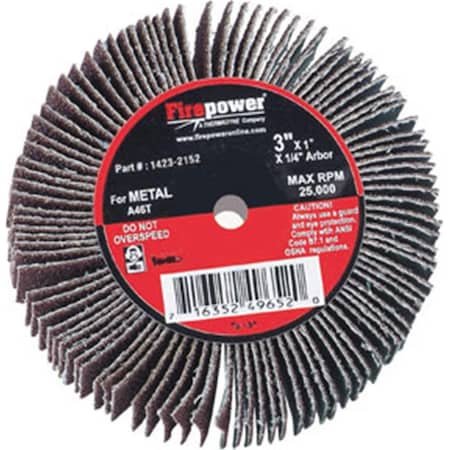 Firepower 1423-2152 Flap Wheel 3 x 1 x 0.25 in 80 Grit VCT-1423-2152